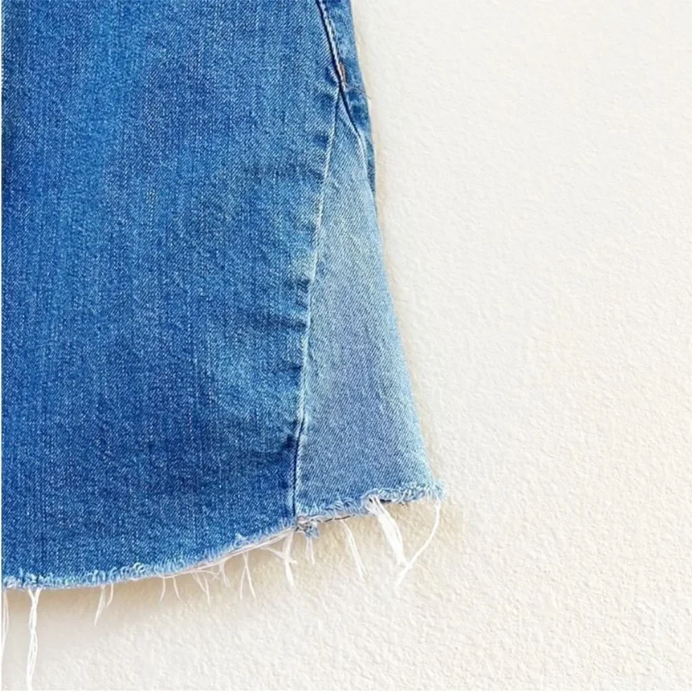 Madewell Rigid Denim A-Line Mini Skirt Pieced Edition